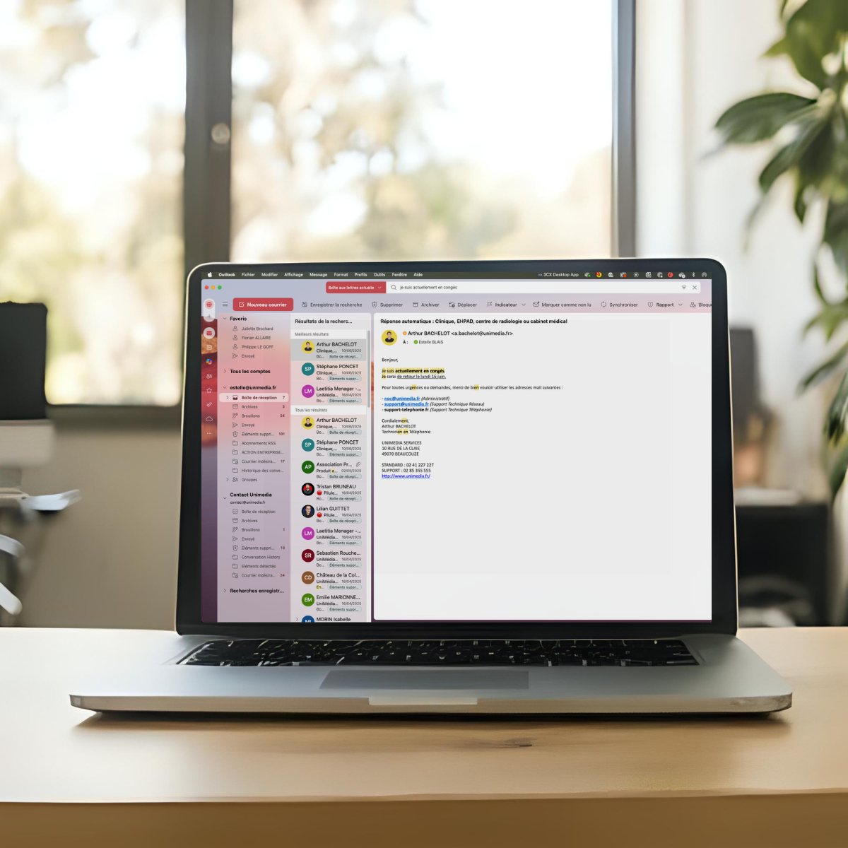 ordinateur messagerie outlook